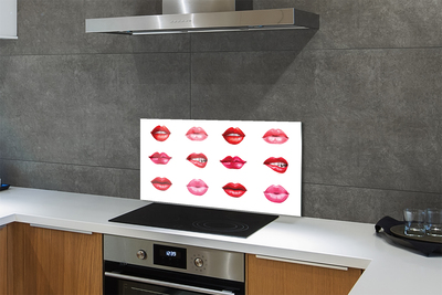 Küchenrückwand spritzschutz Rote und rosa lippen
