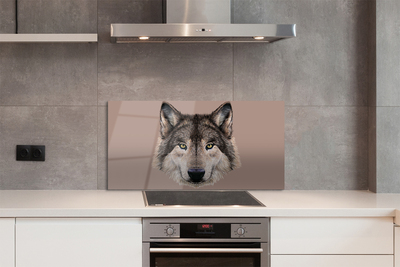 Küchenrückwand spritzschutz Gemalter wolf
