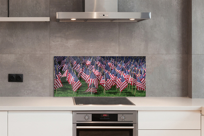 Küchenrückwand spritzschutz Usa flags