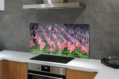 Küchenrückwand spritzschutz Usa flags