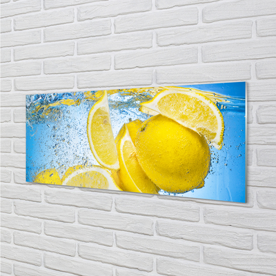 Küchenrückwand spritzschutz Zitrone im wasser