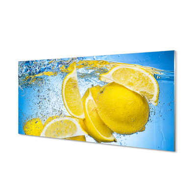 Küchenrückwand spritzschutz Zitrone im wasser