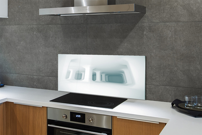 Küchenrückwand spritzschutz Weiß 3d-unterstützung