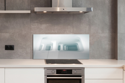 Küchenrückwand spritzschutz Weiß 3d-unterstützung