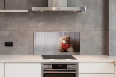 Küchenrückwand spritzschutz Herz-teddybär
