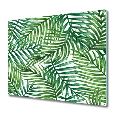 Glas Herdabdeckplatte Palmenblätter