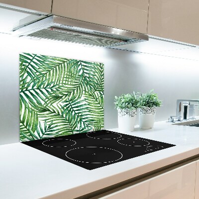 Glas Herdabdeckplatte Palmenblätter