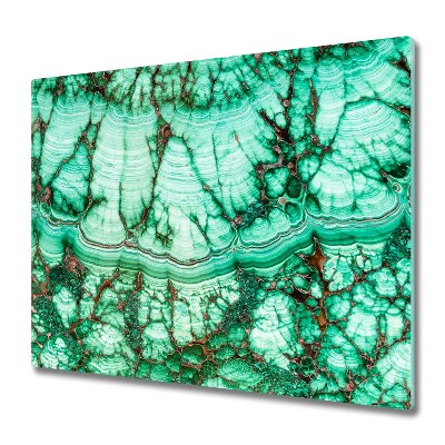 Glas Herdabdeckplatte Malachit-Textur
