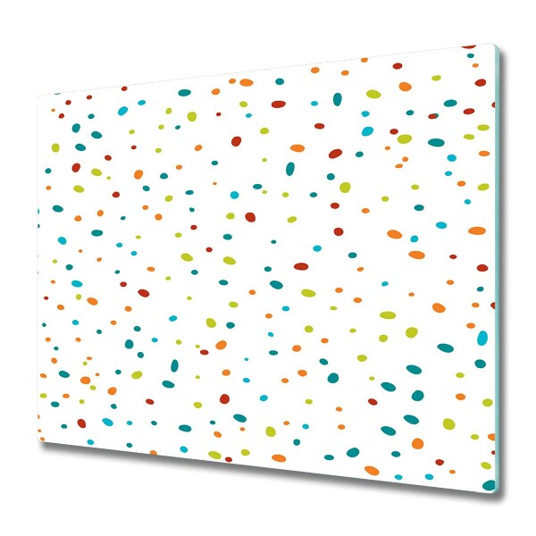Glas Herdabdeckplatte Bunte Punkte