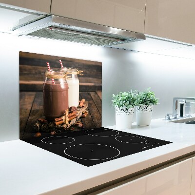 Glas Herdabdeckplatte Cocktails in Gläsern