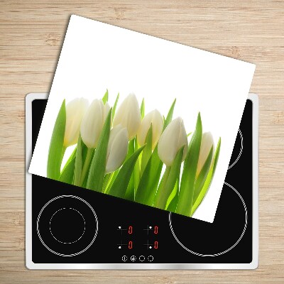 Glas Herdabdeckplatte Tulpen