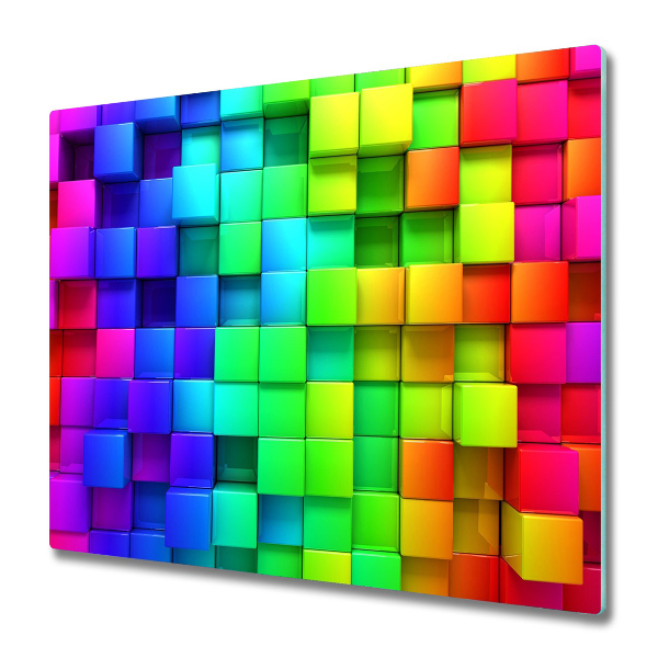 Glas Herdabdeckplatte Bunte Boxen