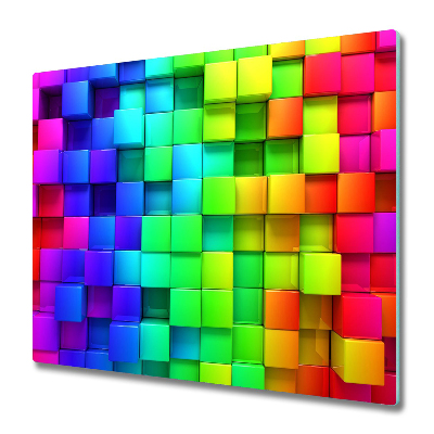 Glas Herdabdeckplatte Bunte Boxen