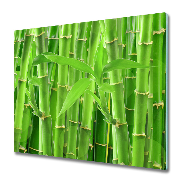 Glas Herdabdeckplatte Bambusse