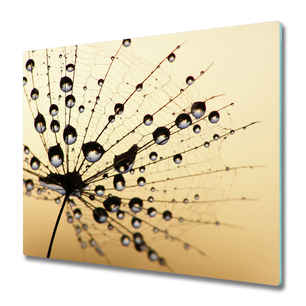 Glas Herdabdeckplatte Pusteblume