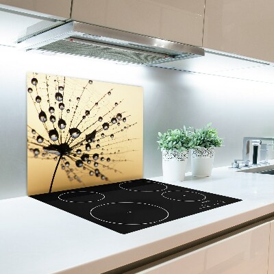 Glas Herdabdeckplatte Pusteblume