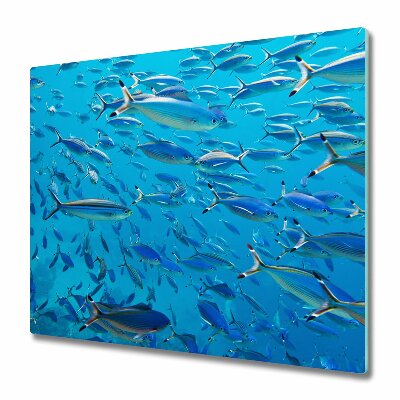 Glas Herdabdeckplatte Korallenfisch