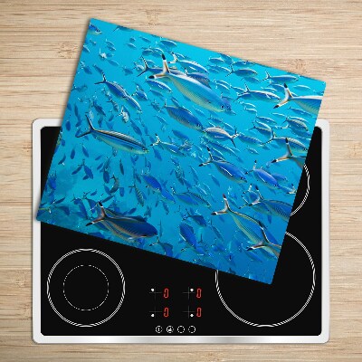Glas Herdabdeckplatte Korallenfisch