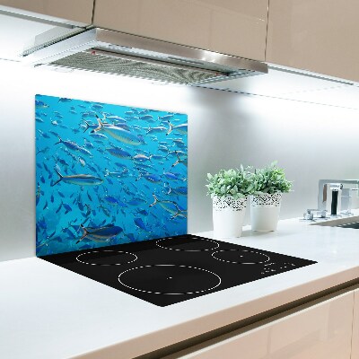 Glas Herdabdeckplatte Korallenfisch
