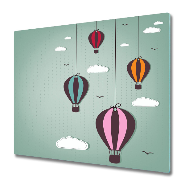 Glas Herdabdeckplatte Fliegende Ballons