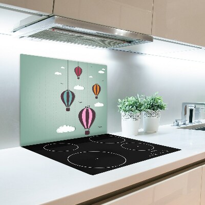 Glas Herdabdeckplatte Fliegende Ballons
