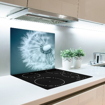 Glas Herdabdeckplatte Pusteblume
