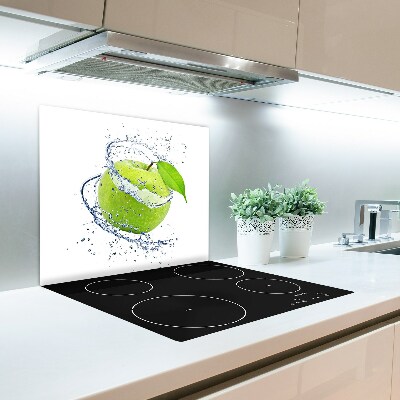 Glas Herdabdeckplatte Grüner Apfel