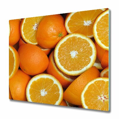 Glas Herdabdeckplatte Hälften einer Orange