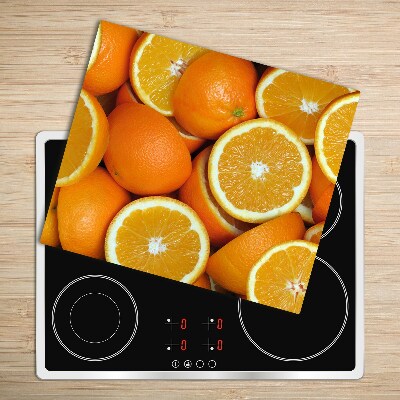 Glas Herdabdeckplatte Hälften einer Orange