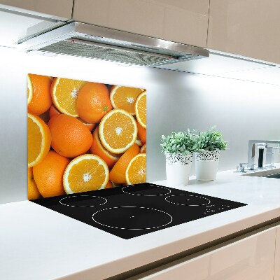 Glas Herdabdeckplatte Hälften einer Orange