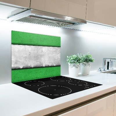 Glas Herdabdeckplatte Grüne Wand