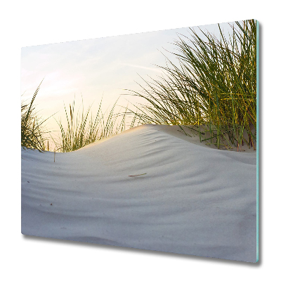 Glas Herdabdeckplatte Küstendünen