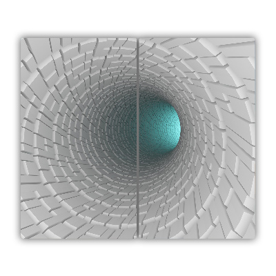 Glas Herdabdeckplatte 3D-Tunnel