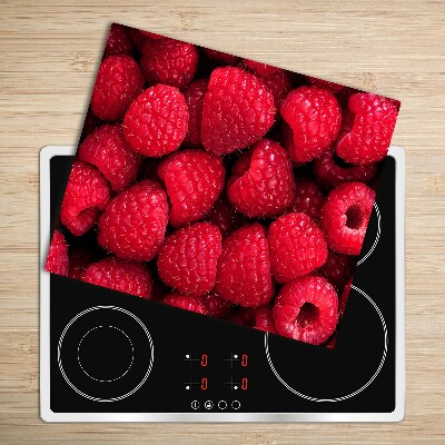 Glas Herdabdeckplatte Himbeeren