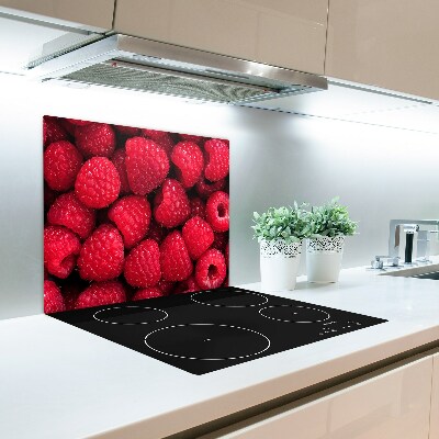 Glas Herdabdeckplatte Himbeeren