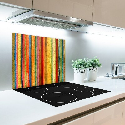 Glas Herdabdeckplatte Farbige Streifen