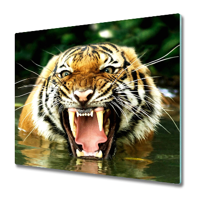 Glas Ceranfeldabdeckung Brüllender Tiger