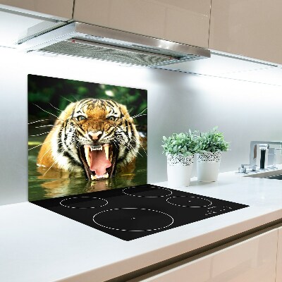 Glas Ceranfeldabdeckung Brüllender Tiger
