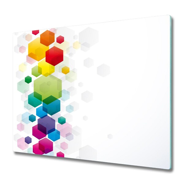 Glas Ceranfeldabdeckung Bunte Würfel