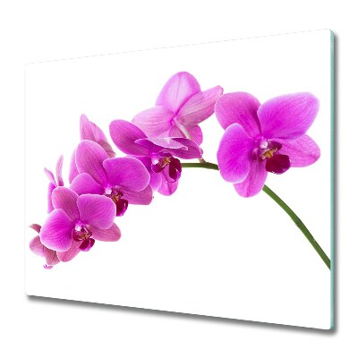 Glas Ceranfeldabdeckung Spritzschutz Rosa Orchidee