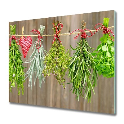 Glas Ceranfeldabdeckung Spritzschutz Kräuter Schnur