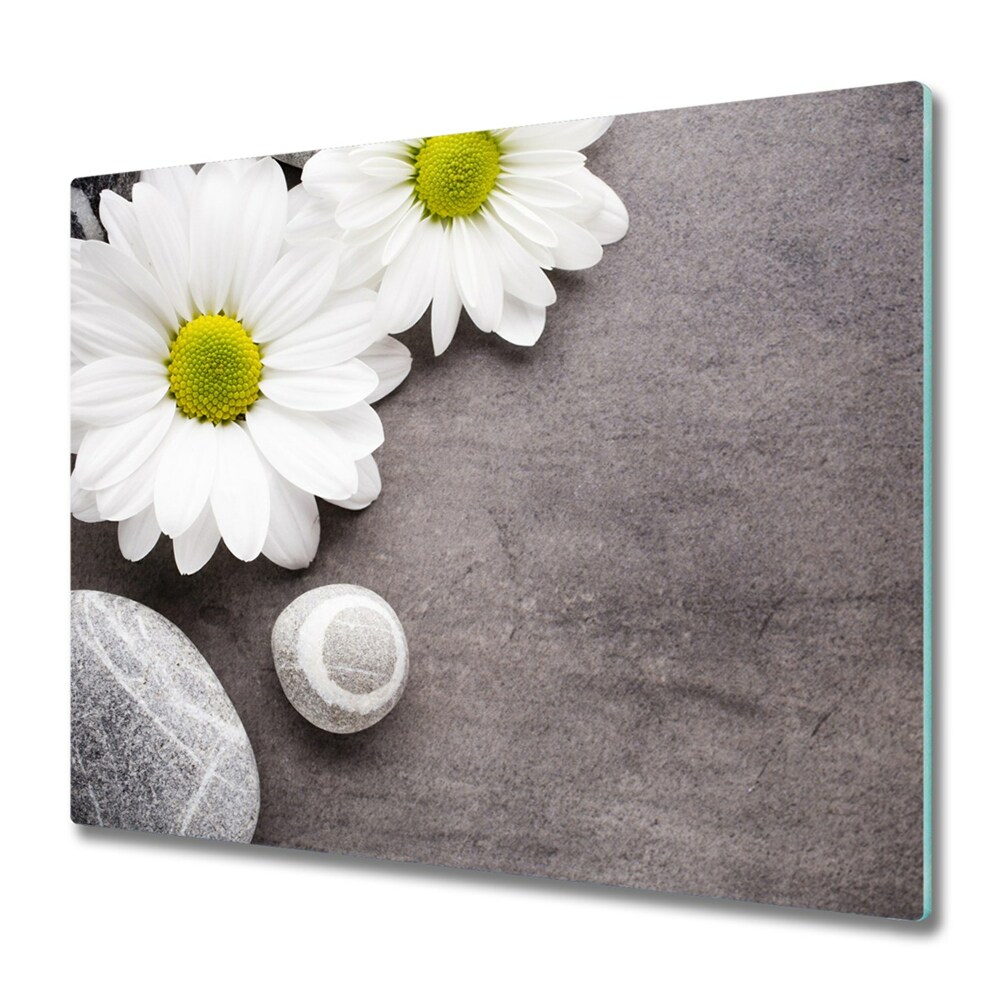 Glas Ceranfeldabdeckung Spritzschutz Gerbera