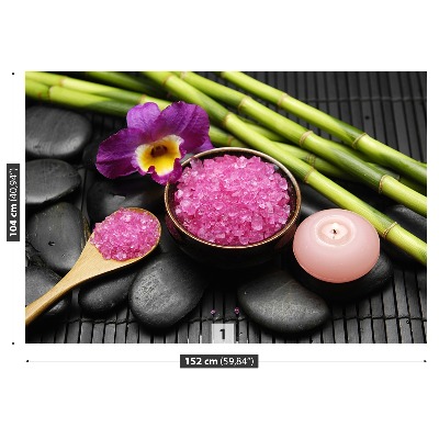 Bildtapete Orchid zen stone