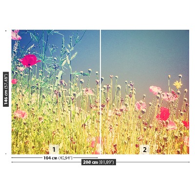 Bildtapete Vintage-blüten