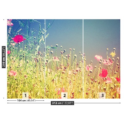 Bildtapete Vintage-blüten