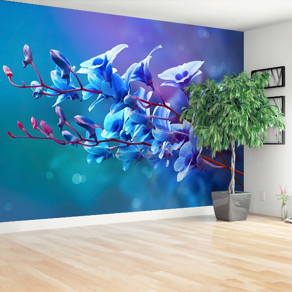 Bildtapete Blaue orchidee