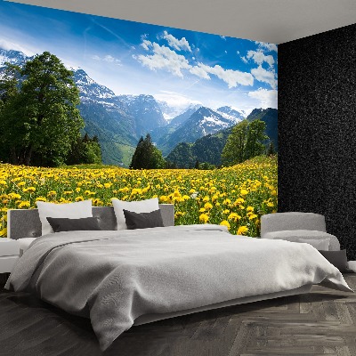 Fototapete Löwenzahn-berge