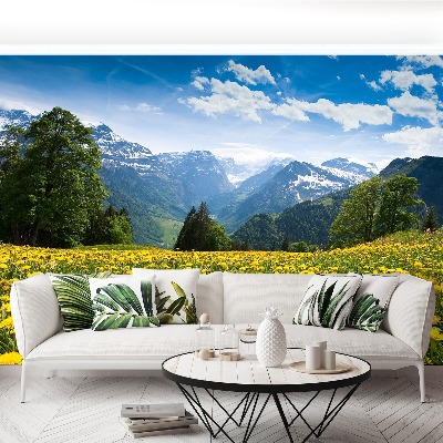 Fototapete Löwenzahn-berge