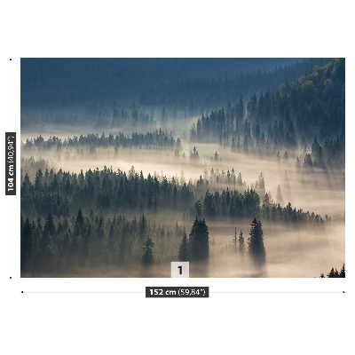 Fototapete Wald berge