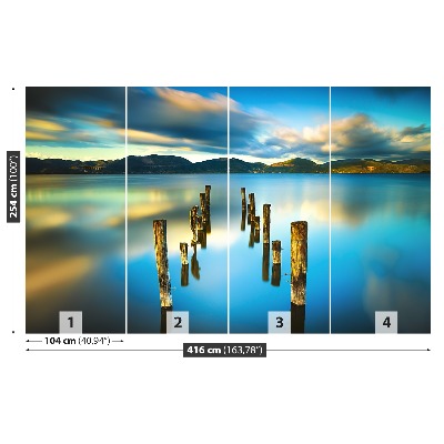 Fototapete See-brücke